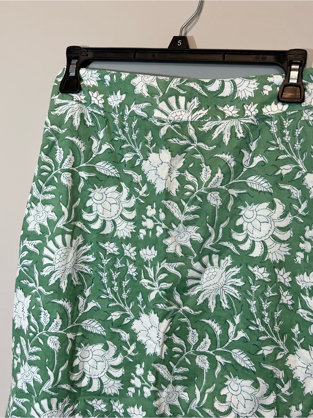 Eddy Women’s Green Ethel Fringe Skirt Small NWT Fern Ivory - Picture 3 of 9